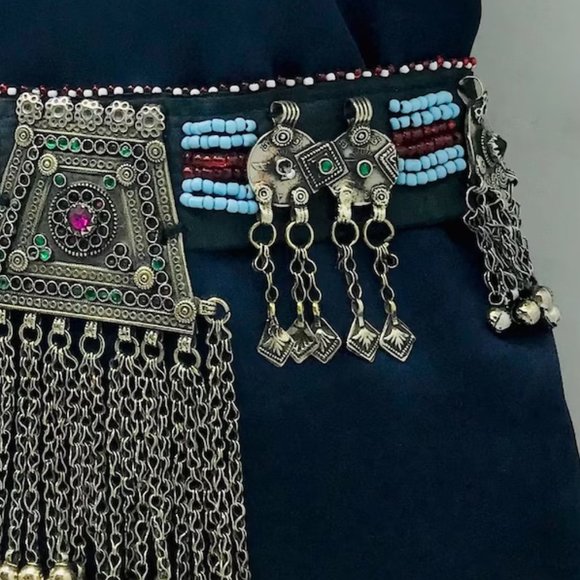 Vintage Kuchi Belt: Tribal Belly Dance Belt with Coins & Beads main image 6